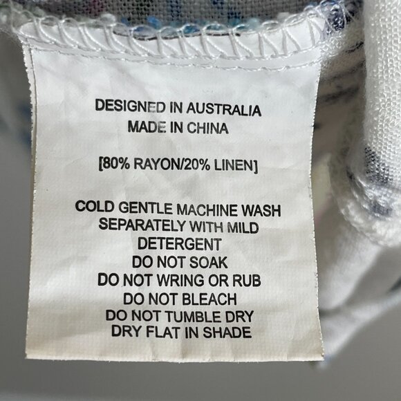 Label Of Love Womens Medium Button Up Floral Shirt Dress Linen Blend - Picture 6 of 13